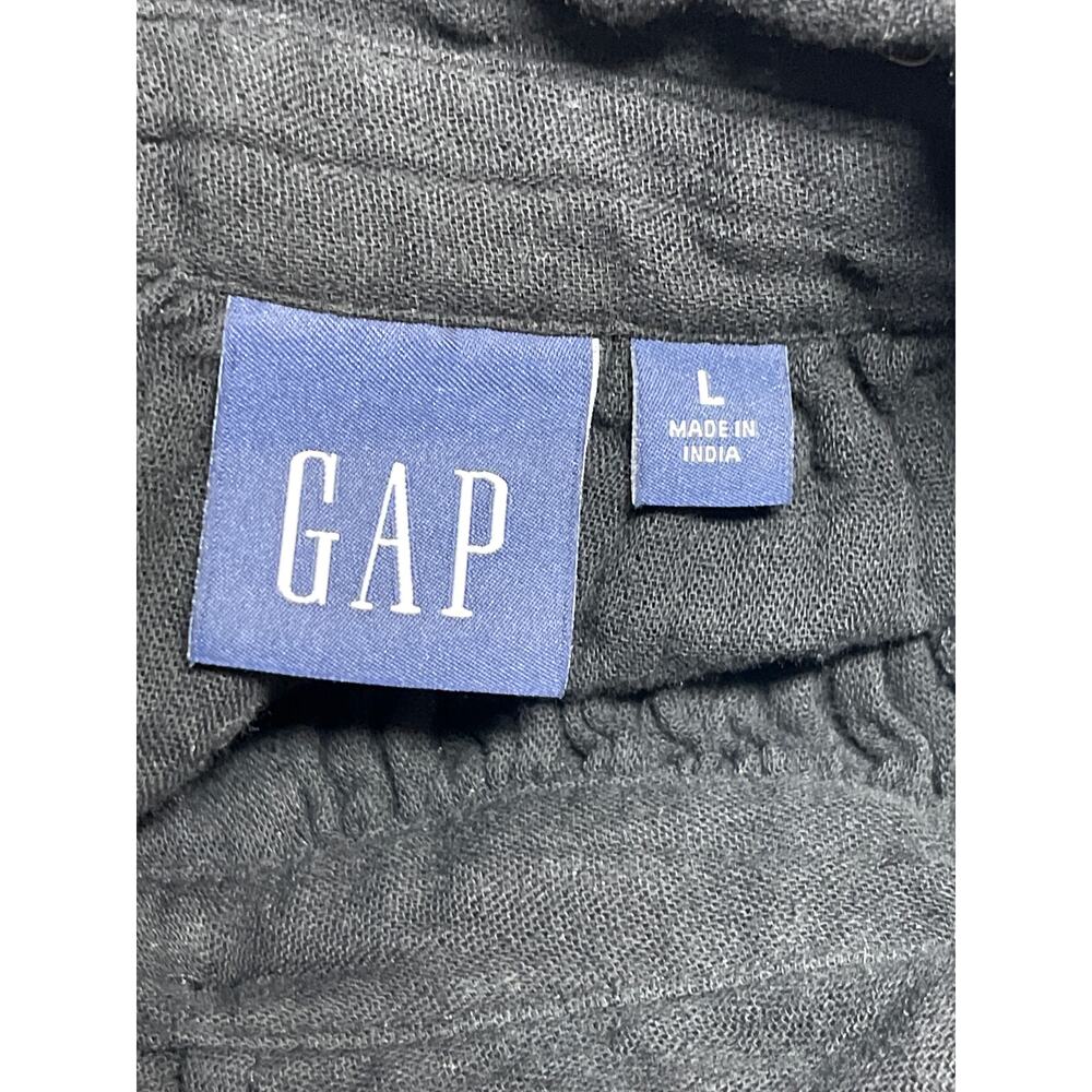 Gap Black Collared Flutter Sleeve Button Tiered M… - image 3